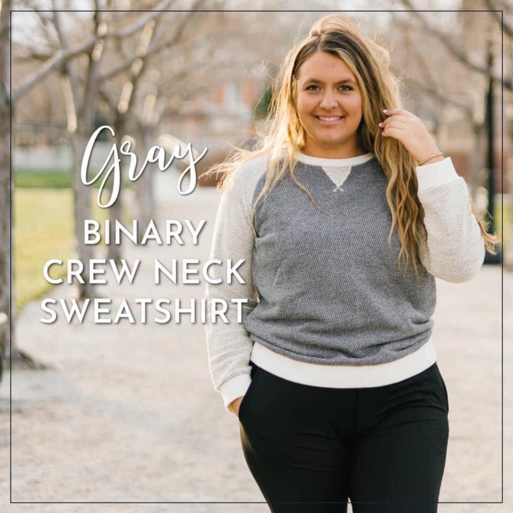 Zyia Binary Crew Neck Sweatshirt - image 1